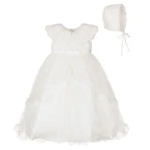 Baby Girls Ivory Gown & Bonnet