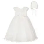 Baby Girls Ivory Gown & Bonnet