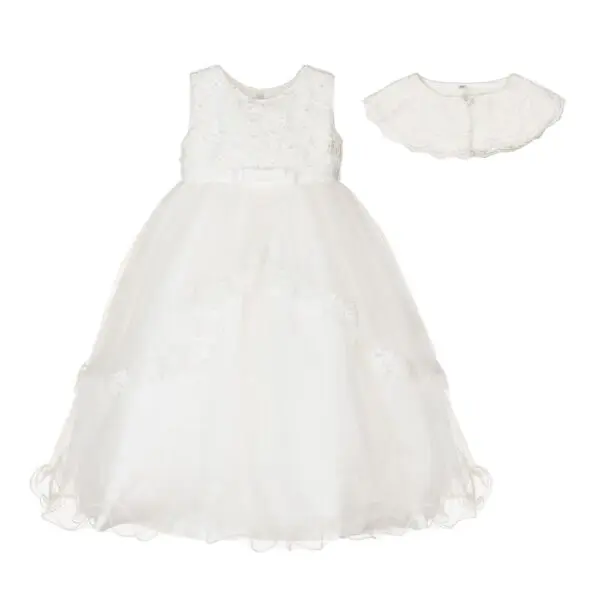 Baby Girls Ivory Gown & Bonnet