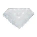 White Heart Patterned Shawl