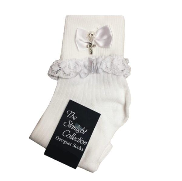 White Cross Communion Socks