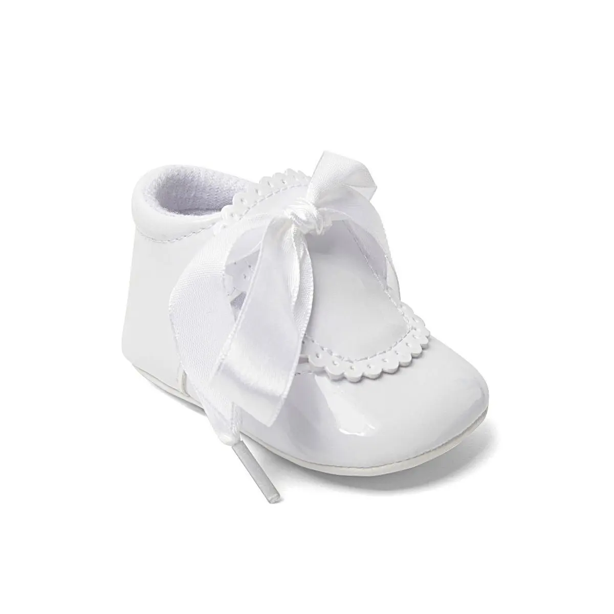 White Bow Baby Shoes