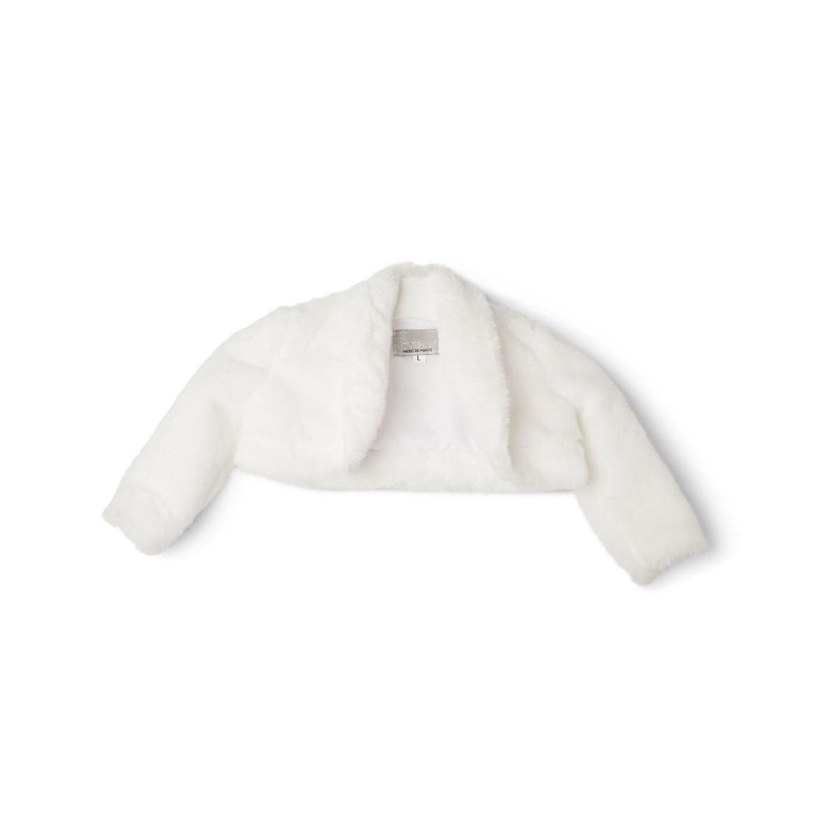 Baby Girls White Faux Fur Bolero Baby Boleros Freckles
