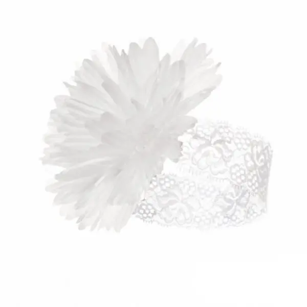 White Lace Flower Headband