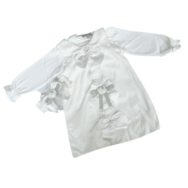 Baby Girls Ivory Cotton Dress Set