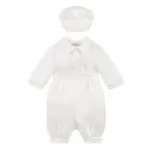 Boys White Satin Brace Set