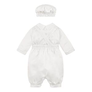 Boys White Satin Brace Set