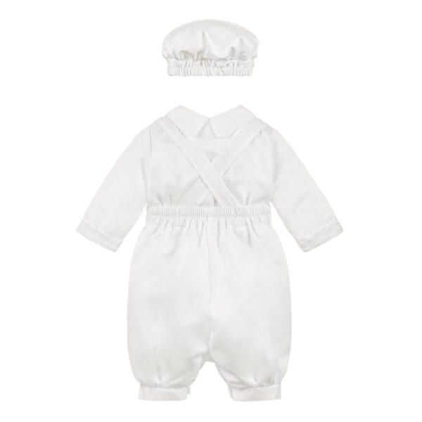 Boys White Satin Brace Set