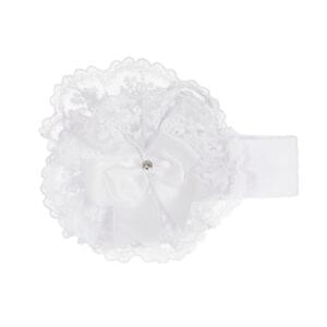 Girls White Lace Headband