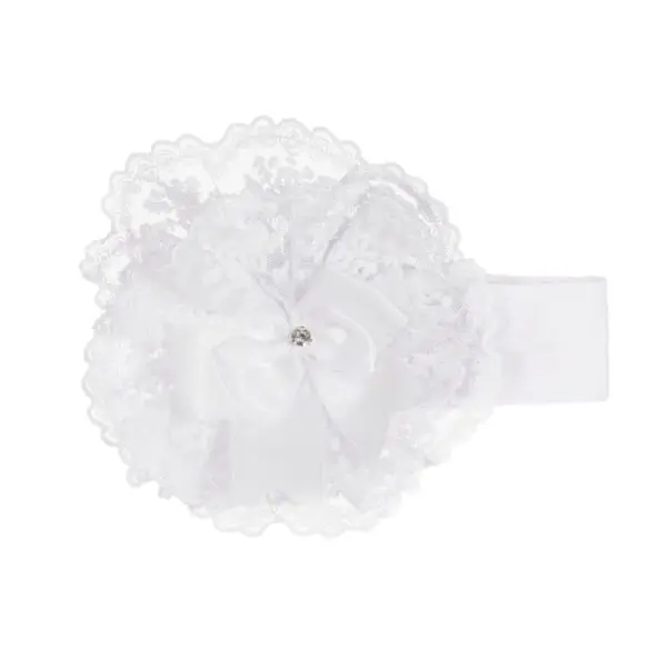 Girls White Lace Headband