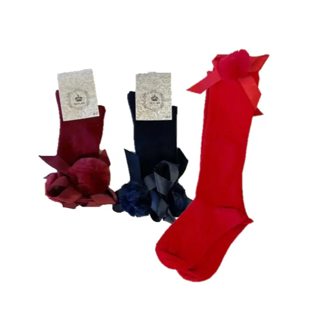 Girls Cotton Pompom Socks