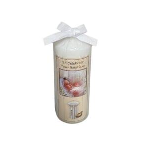 Gift Wrapped Christening Candle