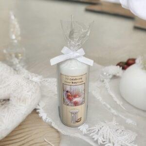 Gift Wrapped Christening Candle