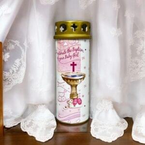 Baby Girl Christening Candle - Image 2