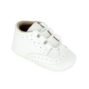 White Christening Brogue Shoes