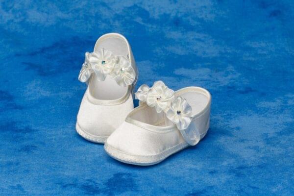 Girls Ivory Christening Shoes - Freckles